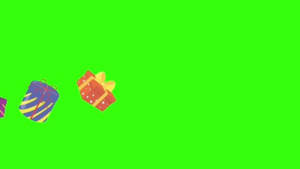 Gift Box Group Animation Chroma Key Graphic Source Elements — 비디오