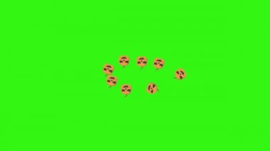 Cadılar Bayramı kabak grubu animasyonu, kroma anahtarı, grafik kaynak elementler