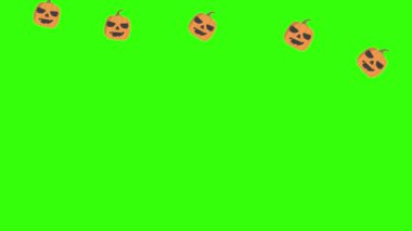 Cadılar Bayramı kabak grubu animasyonu, kroma anahtarı, grafik kaynak elementler