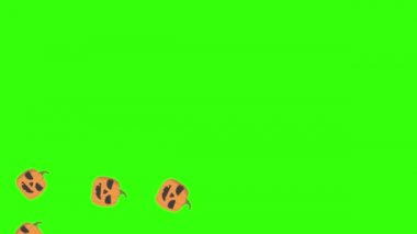 Cadılar Bayramı kabak grubu animasyonu, kroma anahtarı, grafik kaynak elementler