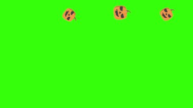 Cadılar Bayramı kabak grubu animasyonu, kroma anahtarı, grafik kaynak elementler