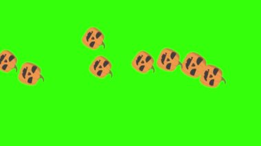 Cadılar Bayramı kabak grubu animasyonu, kroma anahtarı, grafik kaynak elementler