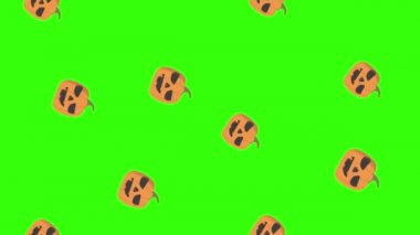 Cadılar Bayramı kabak grubu animasyonu, kroma anahtarı, grafik kaynak elementler