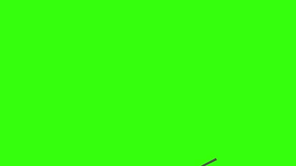 Group Halloween Graphic Elements Animation Green Screen Chroma Key — Stock Video