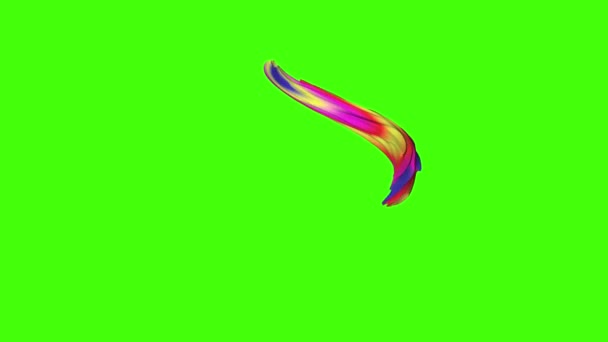 Abstract Kleurrijke Vorm Animatie Groen Scherm Chroma Toets Grafisch Ontwerp — Stockvideo