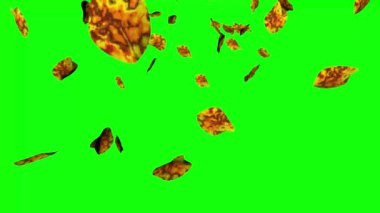 3B sonbahar yaprakları dökülüyor, kroma anahtarı, grafik kaynak ögesi