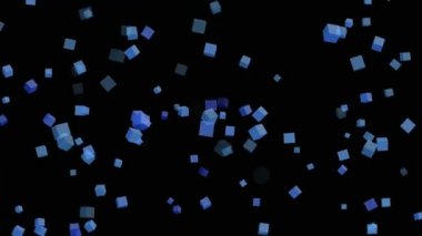 3D parçacık küpleri arka plan döngü