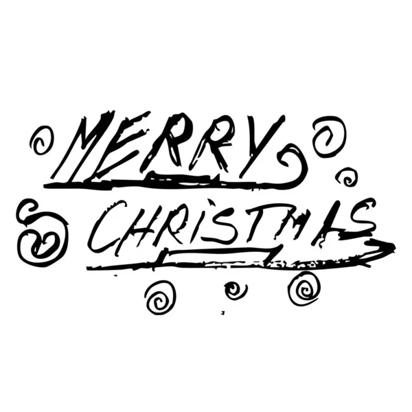Noel ve yeni yıl için tatiller el yazısıyla yazılmış kısa mesaj