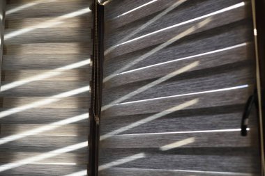 Evin arka planında, doğal ışığın içeri girdiği pencere perdeleri.