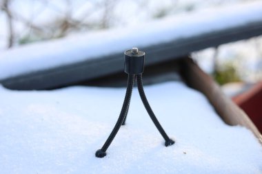 Mini esnek bir kamera tripodu, fotoğrafçılar ya da film yapımcıları ekipmanı.