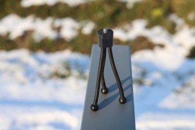 Mini esnek bir kamera tripodu, fotoğrafçılar ya da film yapımcıları ekipmanı.