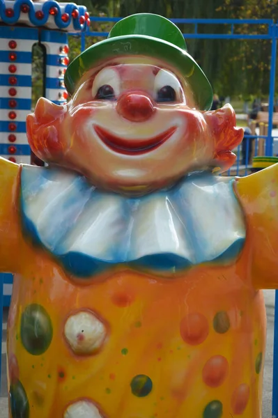 Ein Clown Kinderpark Freizeitpark Der Stadt — Stockfoto