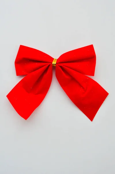 Red Bow Christmas New Year Decorations Decoration Holiday — Stock Photo, Image