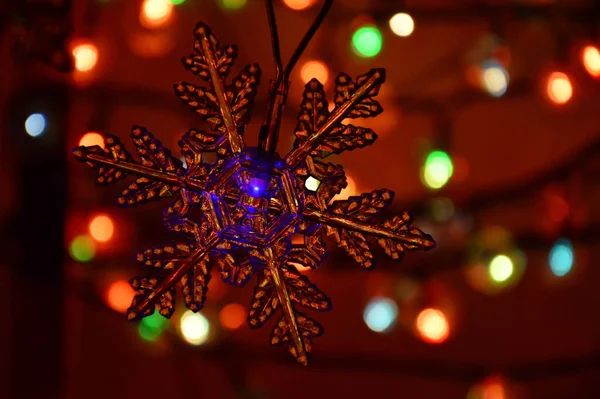 Guirnalda Para Las Vacaciones Decoración Para Una Feliz Navidad Feliz — Foto de Stock