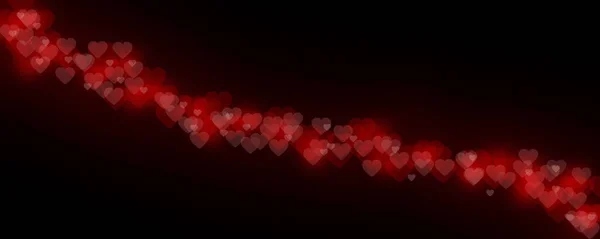 Tło Dekoracji Walentynek Jasne Czerwone Serce Bokeh Miłość Przygotowanie Wakacji — Zdjęcie stockowe