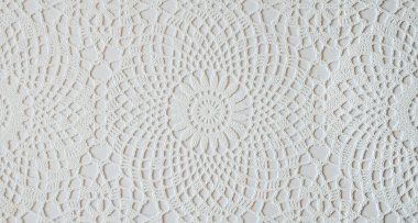 white lace napkin. delicate background for decoration, texture.