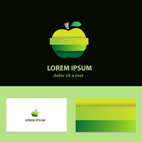 Plantilla de diseño de logotipo de vector abstracto con tarjeta de visita — Vector de stock