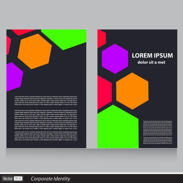 Vector creative brochure flyer template design — Stock Vector