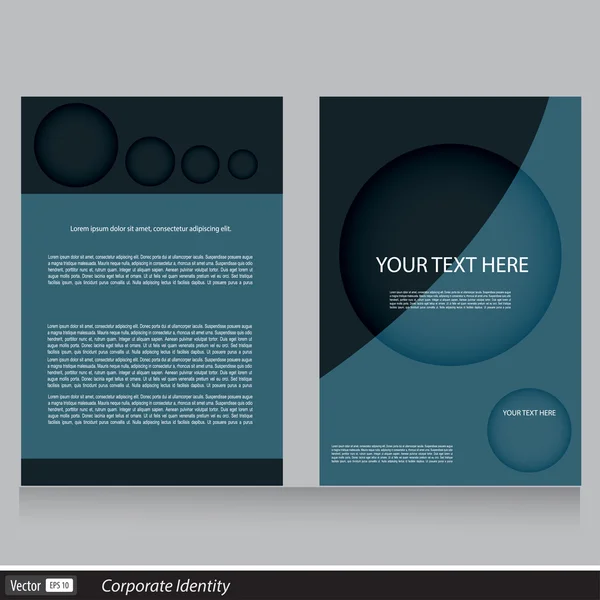 Vector creative brochure flyer template design — Stock Vector