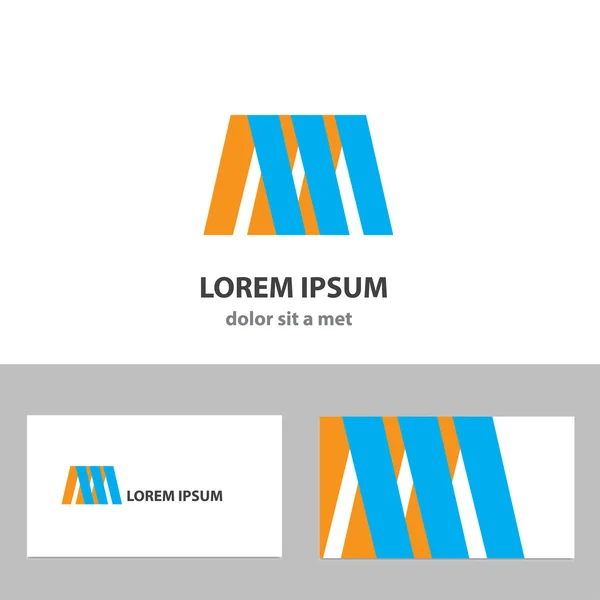 Tasarlamak vektör logo tasarım şablonu ile kartvizit — Stok Vektör