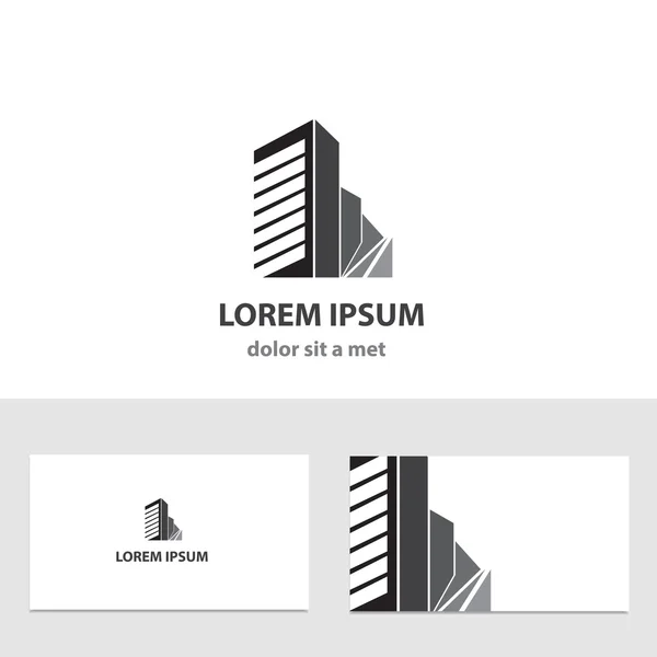 Modelo de design de logotipo vetorial abstrato com cartão de visita —  Vetores de Stock