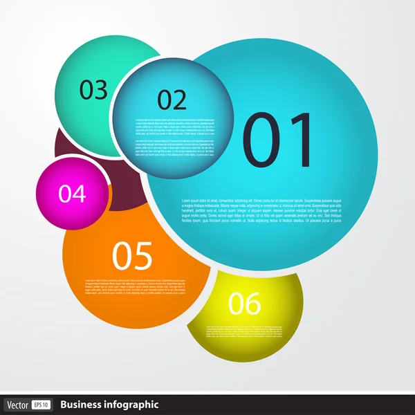 Diseño infográfico con círculos para los negocios — Vector de stock