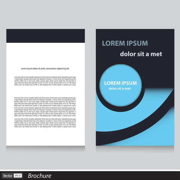 Vector business brochure template design with text — Stock Vector