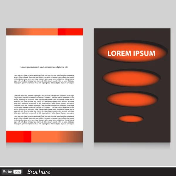 Vector business brochure template design with text — Stock Vector