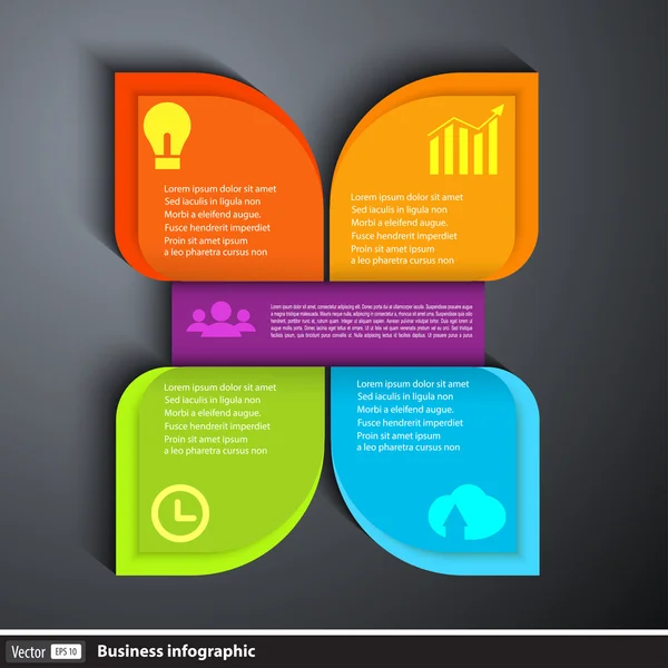 Modern design template infographics for business — Stock Vector