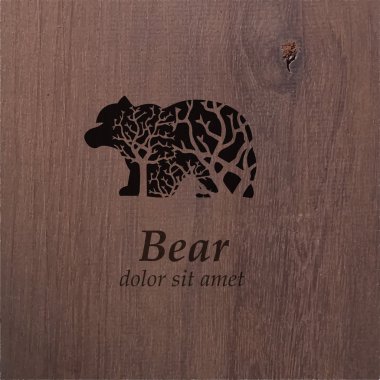 Bear vector background  clipart