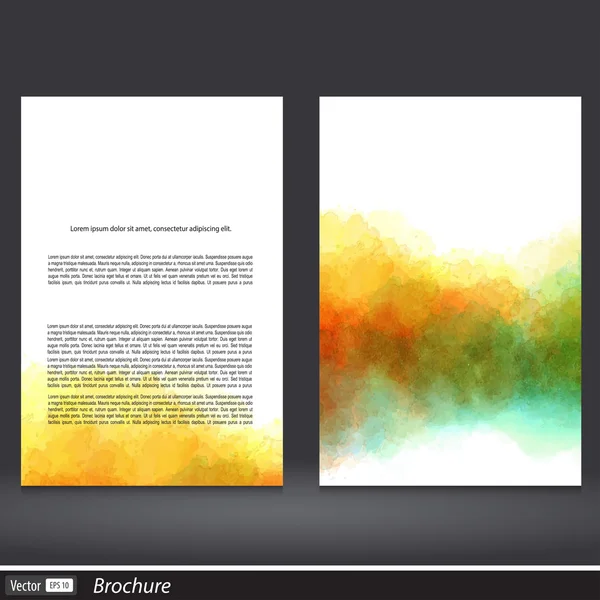Brochure backgrounds with watercolors — Stock Vector