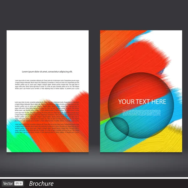 Abstract acrylic painted brochure. Vector illustration. — Stock Vector