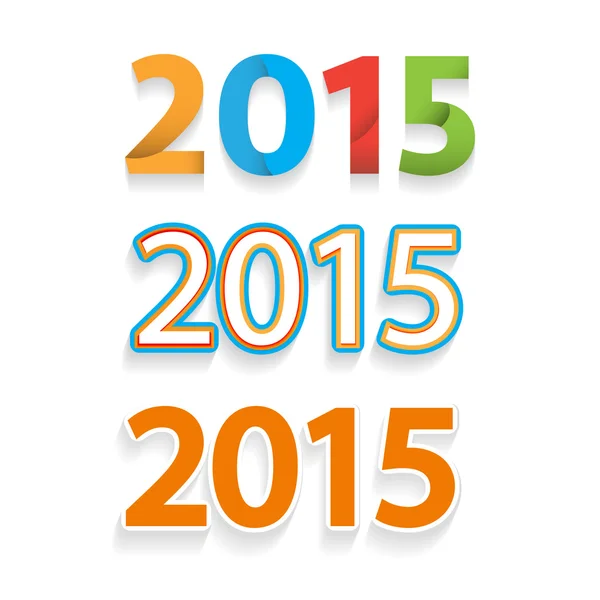 Happy new year 2015 celebration background, banner design - Stok Vektor