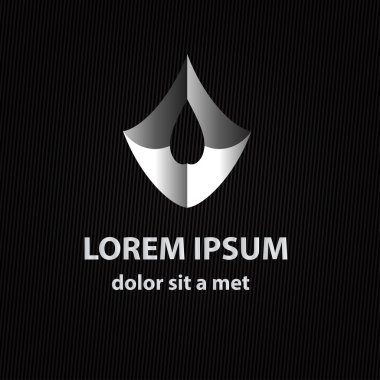 Arka plan ile soyut vektör gümüş simgesi