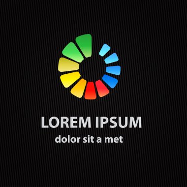 Arka plan ile renkli simge tasarlamak vektör