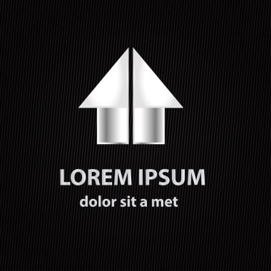 Arka plan ile soyut vektör ok simgesi