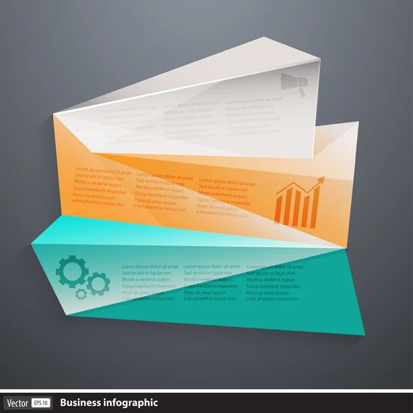 Vector modern business infographics with polygons — Stock Vector