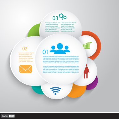 Vektör Infographics arka plan daire şeklinde