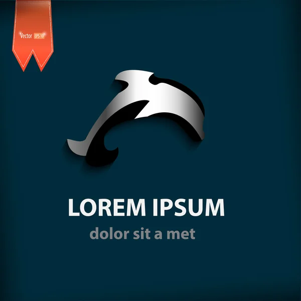 Element projektu logo Delfin — Wektor stockowy