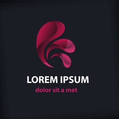 Vektör soyut simgesi bırakır. Modern iş tasarım