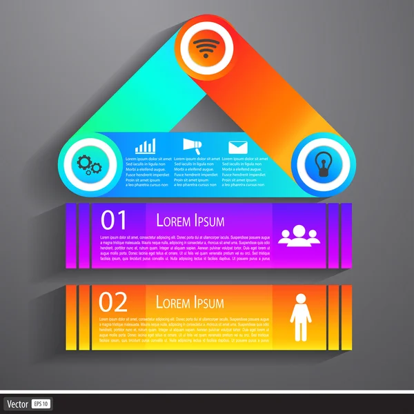 Infografías empresariales modernas Construcción de diseño plano. Idea creativa con casa . — Vector de stock