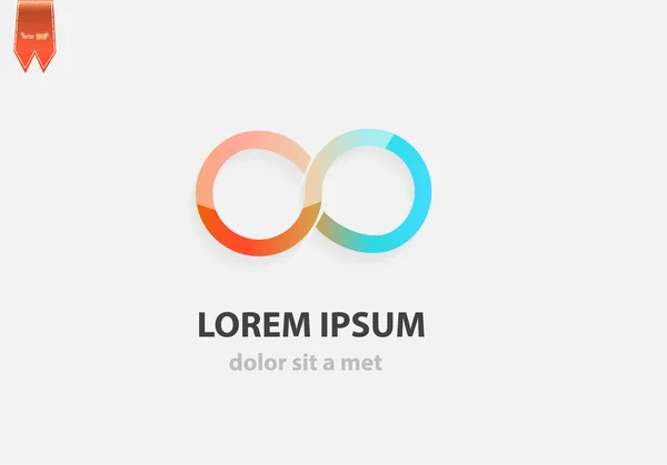 Vector infinity icon for business. Modern colorful idea. — 图库矢量图片