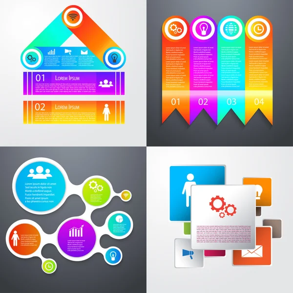 Conjunto vectorial de infografías para su negocio. Diseño creativo . — Vector de stock