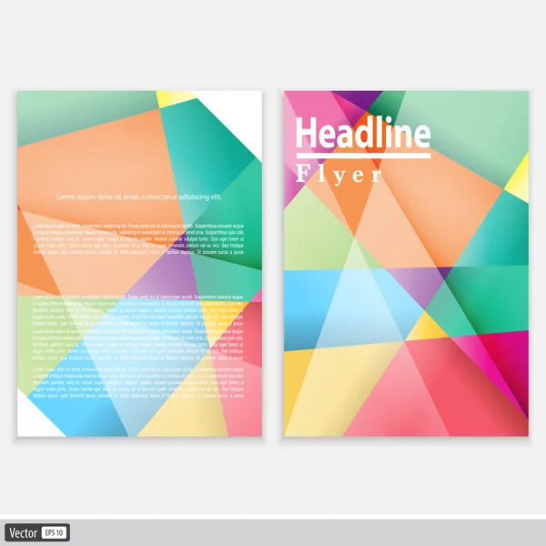 Abstract Triangle Brochure Flyer design vector template in A4 size. Creative modern concept. — Stock Vector