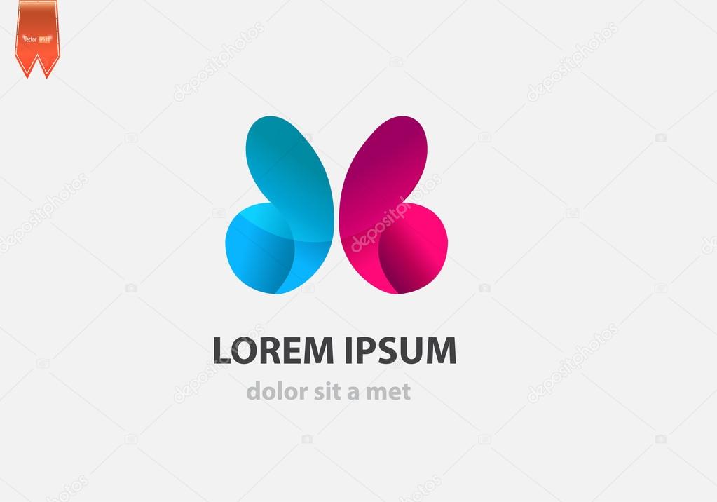 Vector butterfly icon. Creative design for your company. The modern concept of business.
