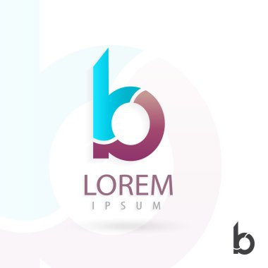 Yaratıcı logo tasarım, mektup b. renkli vektör simgesi. Modaya uygun iş öğeleri.