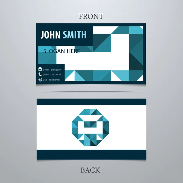 Vector creative business card template, letter A. Trendy business elements. — Stock Vector