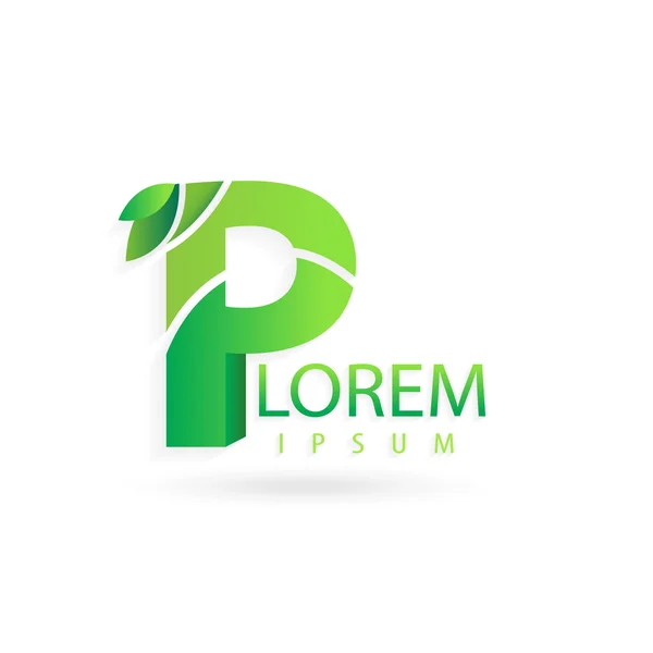 Logo créatif, lettre P. Icône vectorielle colorée. Éléments d'affaires tendance . — Image vectorielle