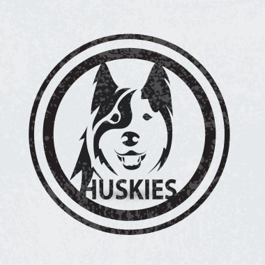 Stilize siluet yüz dış yapraklar. Sanatsal yaratıcı logo tasarımı. Hayvan amblemi. Vektör çizim. 