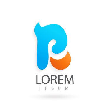 Yaratıcı logo tasarım, mektup B. renkli vektör logo. Modaya uygun iş öğeleri.